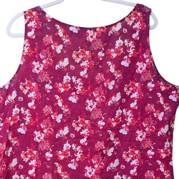 Eddie Bauer 100% cotton floral tank top pink/red size XXL - Picture 9 of 11